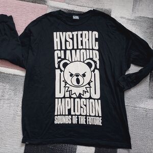 Hysteric Glamour Black Long Sleeve Tee top dress with Graphic Print
